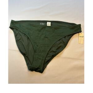 Aerie Green Bikini Bottom XL Nylon/Spandex Stretch Solid Women’s Beach MT188